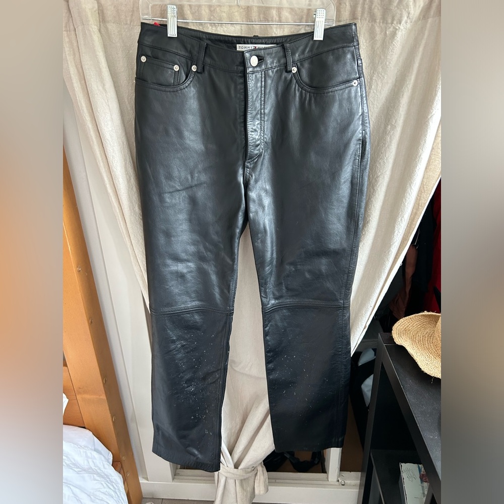 Tommy Hilfiger leather pants, size 12